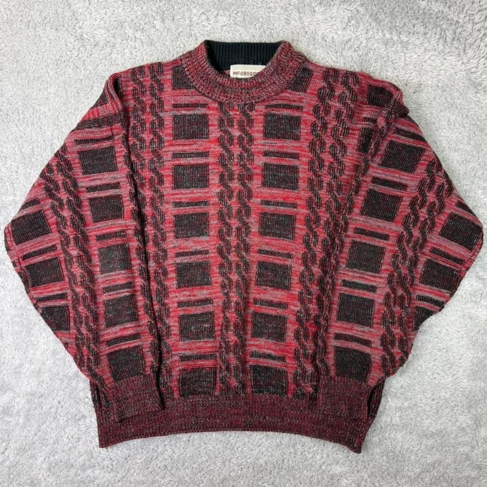 McGregor‎ red/black patterned sweater